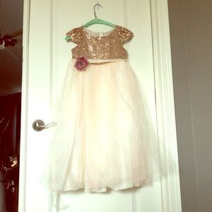 Sequin & Tulle Flower Girl Dress